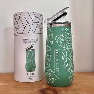 BNIB Brumate Monstera Print Champagne Flute